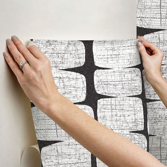 RoomMates Black Mid-Century Beads Peel & Stick Wallpaper